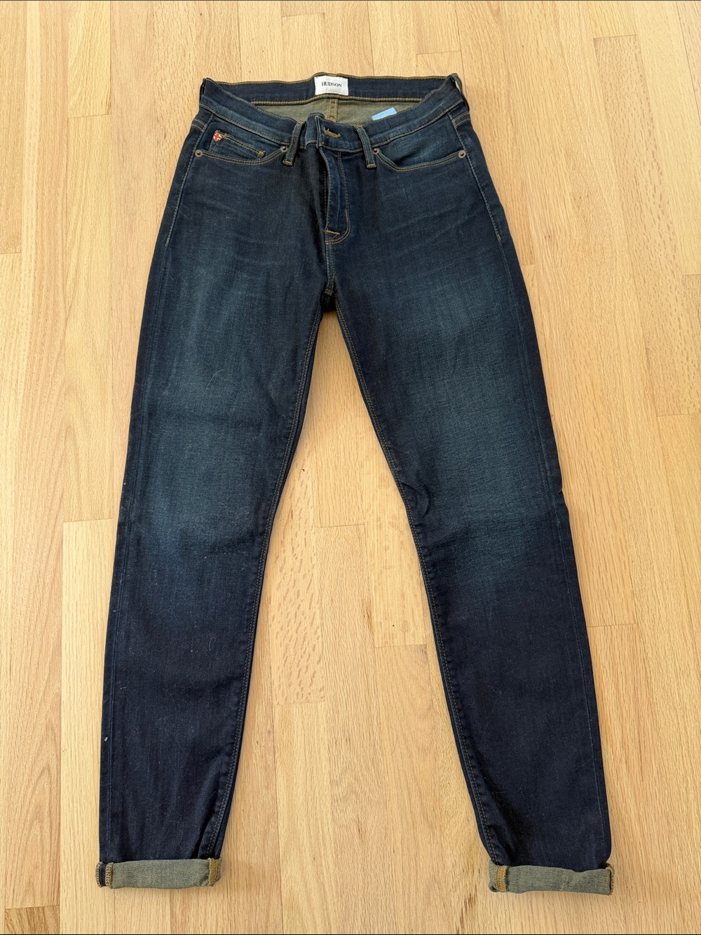 Hudson Jeans “Krista super skinny” Dark Indigo Stretch Jeans